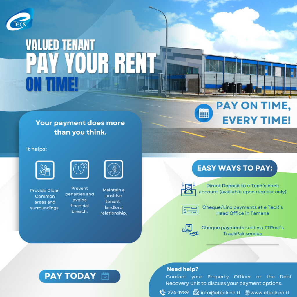 Valued tenants pay on time, every time!